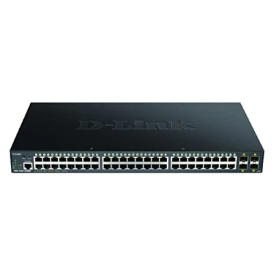 Image de D Link DGS 1250 52XMP Commutateur L3 Lite intelligent 48 x 10/100/1000 (PoE) + 4 10 Gigabit SFP+ Montable sur rack PoE (370 W)