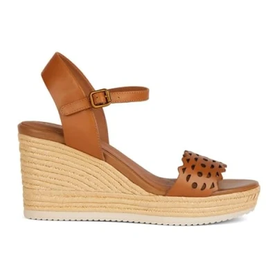 Afbeelding van Geox Espadrilles, Dames, Maat: 38, Cognac Leer