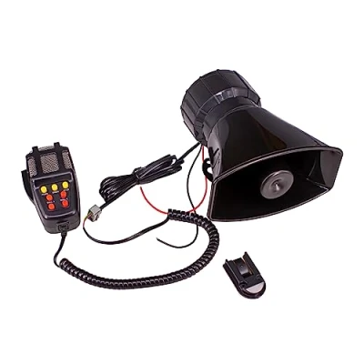 Afbeelding van 7 geluid claxon, signaalhoorn, 125 dB, auto sirene voertuig, hoorn met microfoon, PA 12 V 100 W voor en motorfiets
