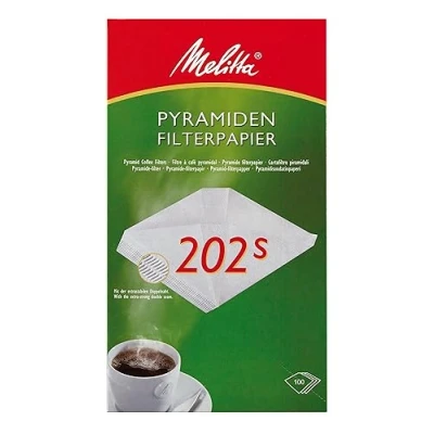 Afbeelding van Melitta Filterpapier 202 S piramide wit (100 stuks)