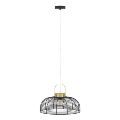 Afbeelding van EGLO Roundham Hanglamp E27 Ø 45 cm Zwart/Goud Staal