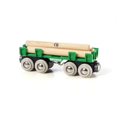 Afbeelding van Brio 33696002 Goederenwagen met hout