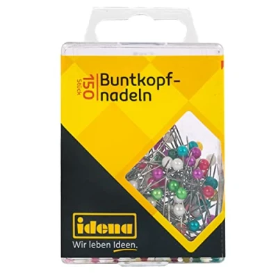 Afbeelding van 334034 rondkopspelden, meerkleurig, 150 stuks, verschillende kleuren