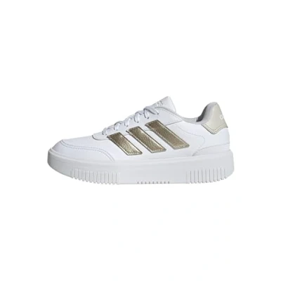 Afbeelding van adidas Courtblock schoenen dames schoenen, Ftwr White Cyber Met Orbit Grey