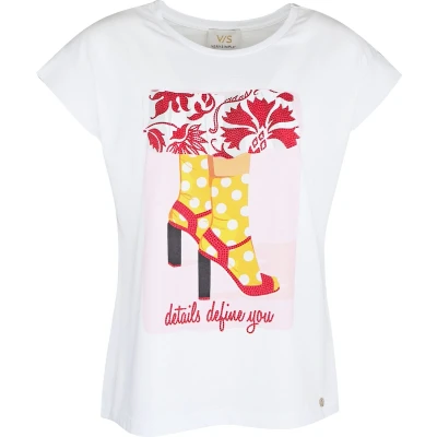 Afbeelding van Verysimple wit t shirt met sandaal maat S (IT42)