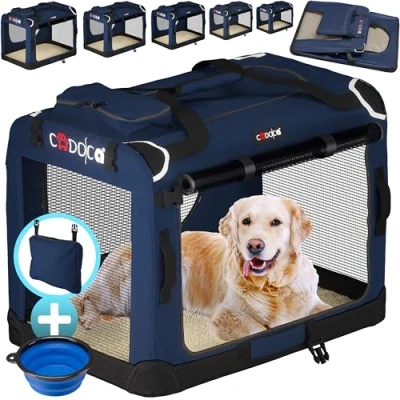 Afbeelding van Cadoca Honden &amp; Katten Reismand XXXL 101x68x65cm Marine Blauw