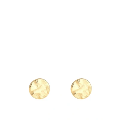 Afbeelding van Elli Oorbellen Dames Kring Geslagen Organic Look Minimal van 925 Sterling Zilver verguld