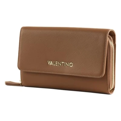 Afbeelding van VALENTINO Schoudertas Koppeling Zero Re Wallet With Shoulder Strap Cuoio Donkerbruin