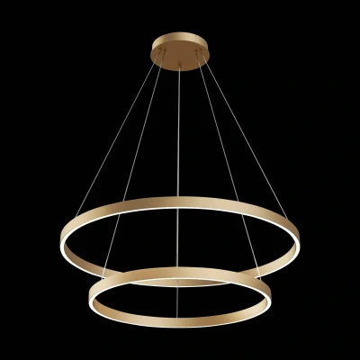 Afbeelding van Maytoni Rim LED hanglamp, 840, 2 ringen, messing