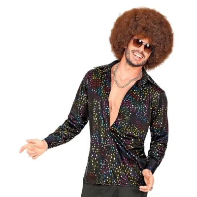 Afbeelding van Widmann Jaren &#039;70 discokostuum, overhemd, disco fever, carnaval, themafeest
