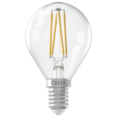 Afbeelding van Calex Led Kogel Helder Straight Filament E14 4.5w 470lm Lichtbron
