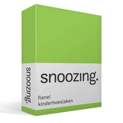 Afbeelding van Snoozing Flanel Kinderhoeslaken Wiegje 40x80 cm Lime