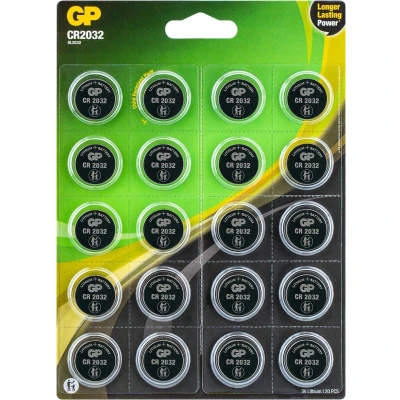 Afbeelding van GP Lithium Knoopcel Batterij CR2032 3V 20 stuks