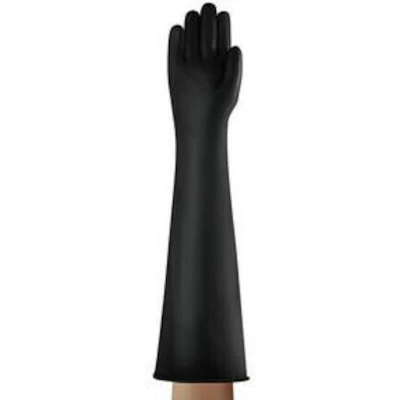 Image de ANSELL 87 108 ALPHATEC gants caoutchouc naturel latex noir paire 87108105