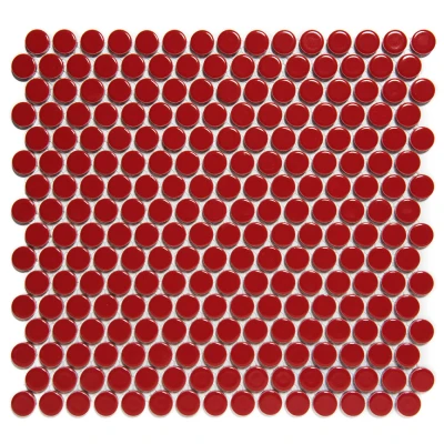 Afbeelding van The Mosaic Factory Venice Pennyround Red