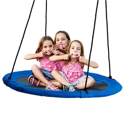Afbeelding van Grote Nestschommel voor Kinderen (110cm) Stevig en Gemakkelijk in Elkaar te Zetten Max Gewicht 180kg Buitenspelen
