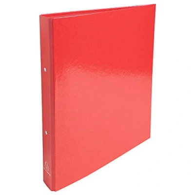 Image de Exacompta réf. 549295E Carton 10 classeurs rigides Pelliculés Iderama 2 anneaux ronds diamètre 30 mm Dos 40 Dimensions extérieures : 32 x 26 cm Format à classer A4 Coloris rouge