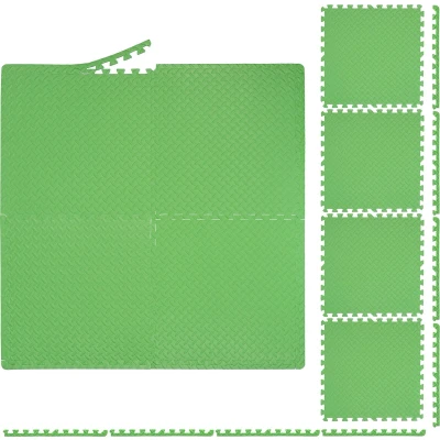 Afbeelding van Relaxdays beschermmat fitness set van 8 fitnessmat antislip vloermat puzzelmat