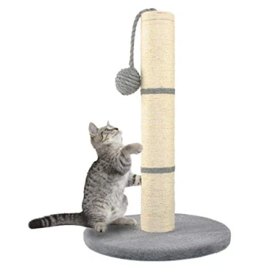 Afbeelding van Purlov Krabpaal voor de kat grijze paal 45cm