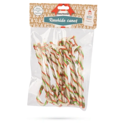 Afbeelding van Beeztees Kerst Rawhide Cane Hondensnacks 16 stuks