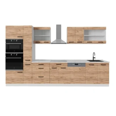 Afbeelding van Vicco Kitchenette R Line Goldkraft Chêne/Blanc 350 cm sans plan de travail