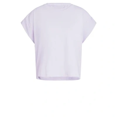 Afbeelding van adidas Performance Studio TEE Sport Tshirt, Dames, Maat: Medium, Silver dawn grey two