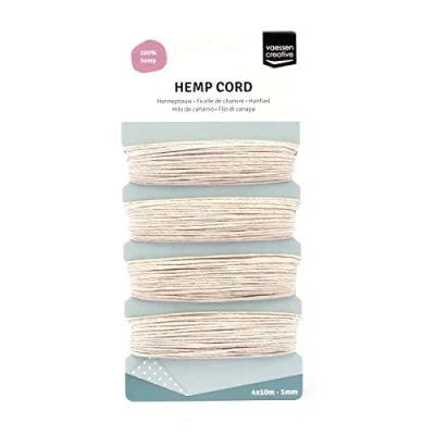 Afbeelding van Vaessen Creative Hemp koord Assortiment 4x10m Naturel