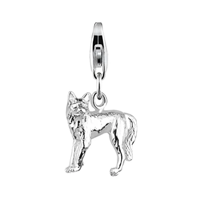 Afbeelding van Elli Dames Bedel Wolf Natuur Dier in 925 Sterling Zilver