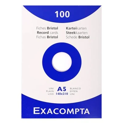 Afbeelding van Exacompta 13308E 10x ETUI 100 F.BRISTOL BLANC 148/210