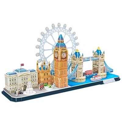 Afbeelding van Party town World Brands London, Puzzels voor volwassenen en kinderen, Rijden modellen, 3D puzzel, Grappige geschenken, Cultuur, Thuisreizen (CubicFun MC253H)