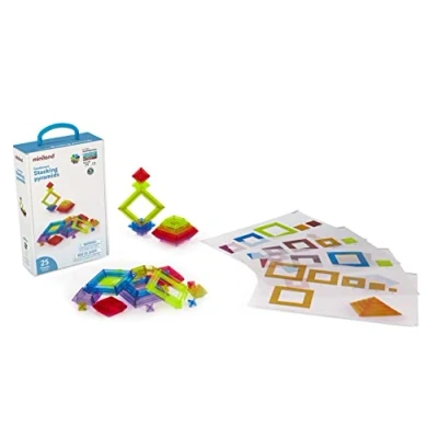 Afbeelding van Miniland transparante stapelpyramides 25st