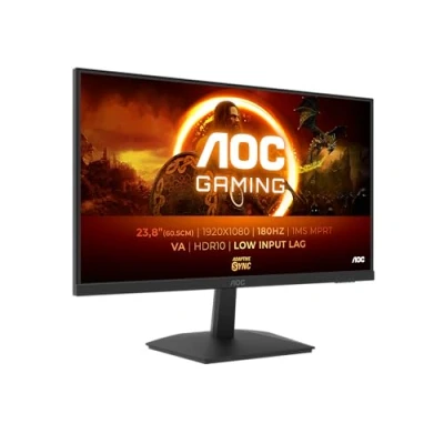 Afbeelding van AOC Gaming 24G15N, 24 inch Full HD monitor, 180 Hz, snelle VA, 1 ms, adaptieve synchronisatie, HDR10, lage ingangsvertraging (1920 x 1080, HDMI 2.0, DisplayPort 1.4,)