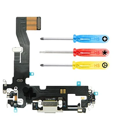 Afbeelding van MMOBIEL Dock Connector voor iPhone 12 / Pro 2020 Incl. Schroevendraaiers Wit