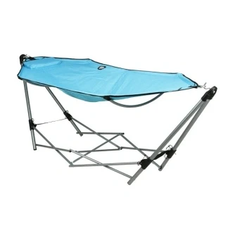 Afbeelding van Hangmat met standaard 2.4 x 0.8 meter (Inklapbaar)
