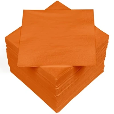 Afbeelding van Heku 30241 11: 100 effen servetten, 3 laags, 33 x cm, oranje
