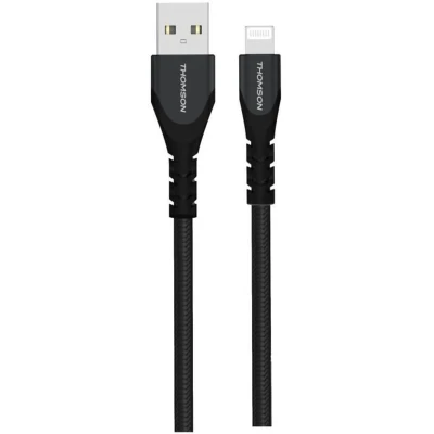 Afbeelding van Kabel THOMSON Opladen &amp; Data USB A naar Lightning MFI gecertificeerd 3A 1,5 m