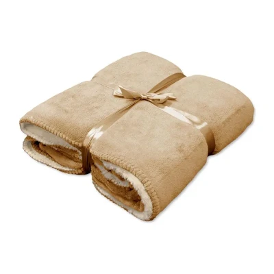 Afbeelding van Unique Living Coby Fleece Plaid 130x160 cm Honey