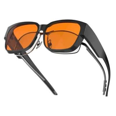 Afbeelding van Goiteia 99,9% gaming overbril met blauwlichtfilter, ultralicht, oranje tint voor superieure blokkering (tot 500 nm), betere slaap