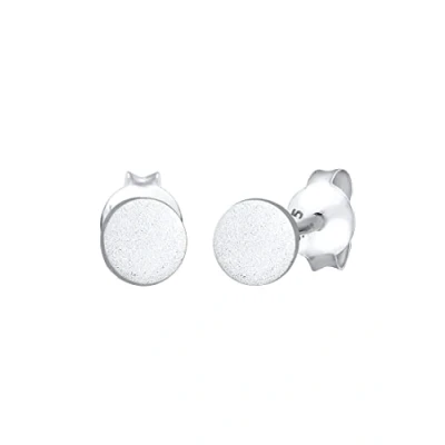 Afbeelding van Elli Kreis GEO Mattiert Oorbellen, Dames, Maat: One Size, Silber