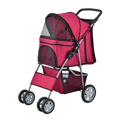 Afbeelding van Hondenbuggy met 4 wielen 73x46x100 cm max. 15 kg rood