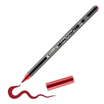 Afbeelding van edding 4200 porselein brushpen oud rood 1ST 1 4 mm / 4200046