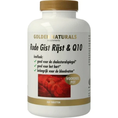 Afbeelding van Golden Naturals Rode Gist Rijst &amp; Q10 Tabletten