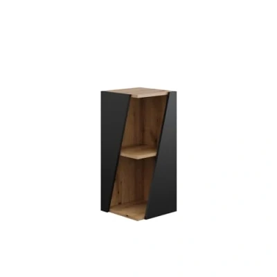 Afbeelding van Vicco Halfhoge kast Benno, Antraciet/Eiken, 31.6 x 70.5 cm met open vakken