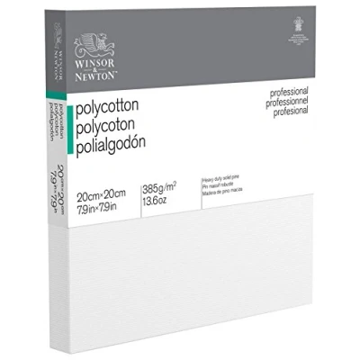 Afbeelding van Winsor &amp; Newton 6206008 professioneel frame van katoenmix, 385 g/m², 3 voudig gegrond, middelgrote korrel, ideaal voor olieverf en acrylverf, 20 x cm