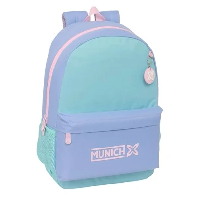 Afbeelding van Schoolrugzak Munich Mellow Blauw Roze Celeste 30 x 46 14 cm