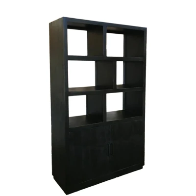 Afbeelding van Jaxx wandkast 120 cm hout zwart