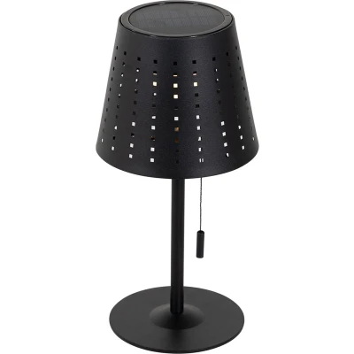 Afbeelding van QAZQA ferre Design Dimbare LED Draadloze Oplaadbare Tafellamp USB met Dimmer Solar Zonne energie 1 lichts H 30 cm Zwart Buitenverlichting