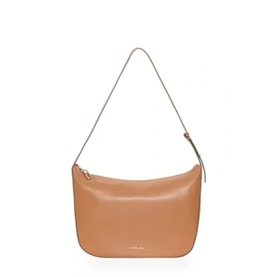 Afbeelding van MANDARINA DUCK Leren Schoudertas Luna Hobo Caramel Cafe Bruine