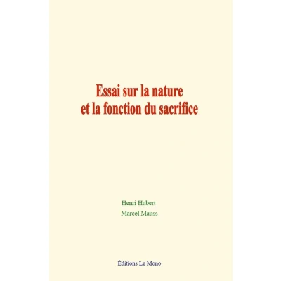 Afbeelding van Essai sur la nature et fonction du sacrifice