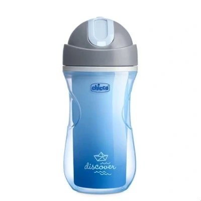 Afbeelding van Chicco Drinkbeker Legerprint Junior 266 Ml Blauw